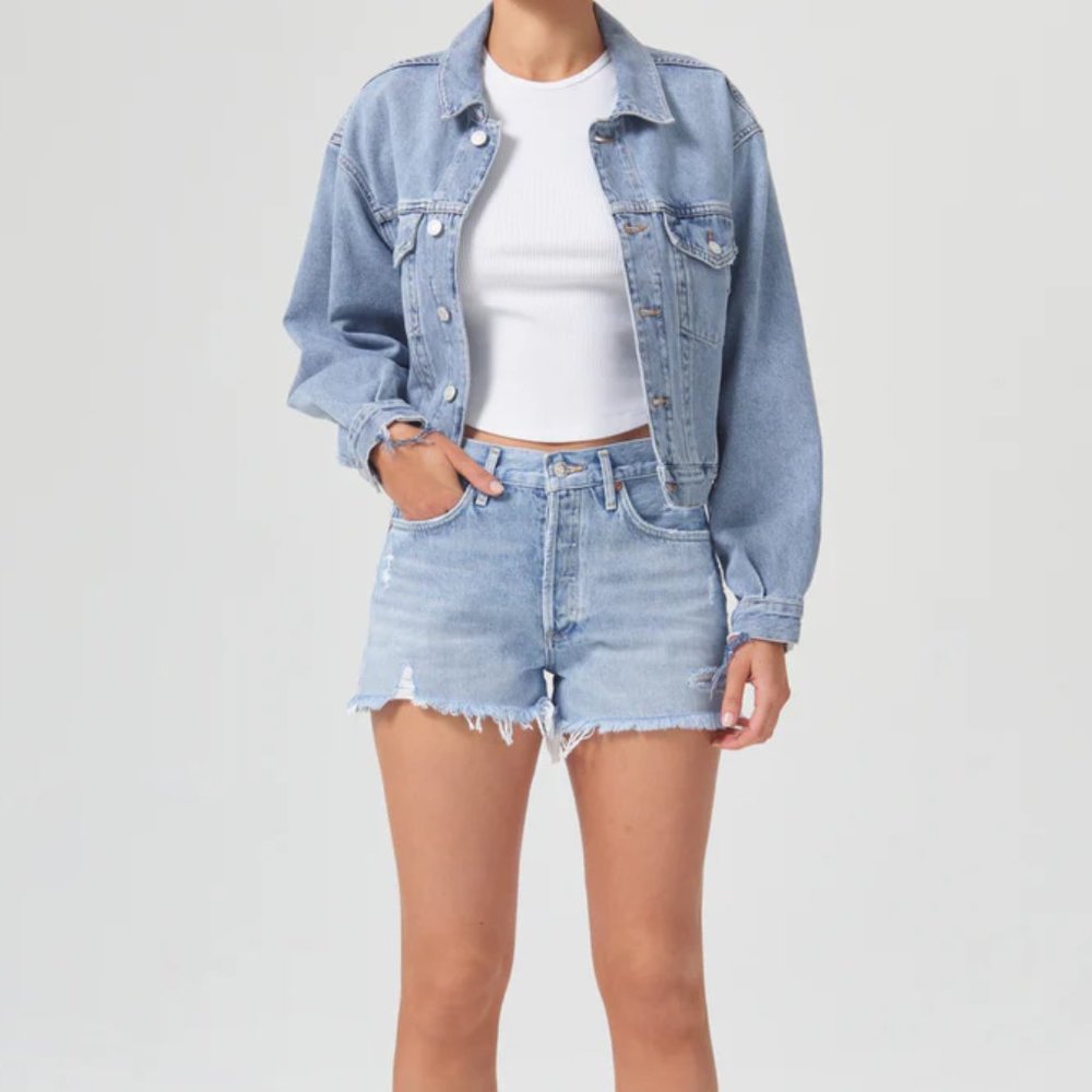 AGOLDE Parker Vintage Denim Cut Off Shorts 32